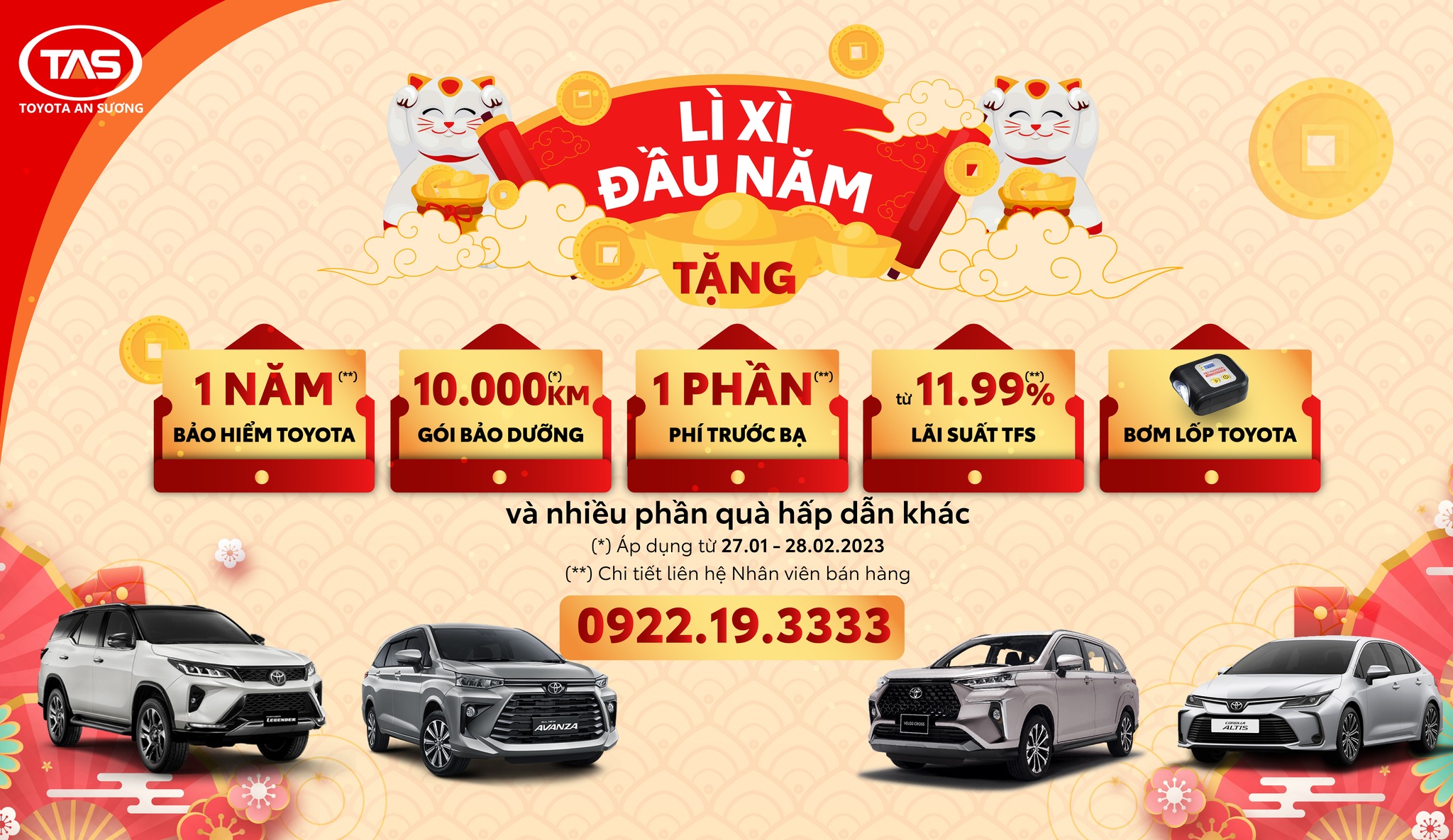 🎉 LÌ XÌ ĐẦU NĂM từ Toyota An Sương🎉 