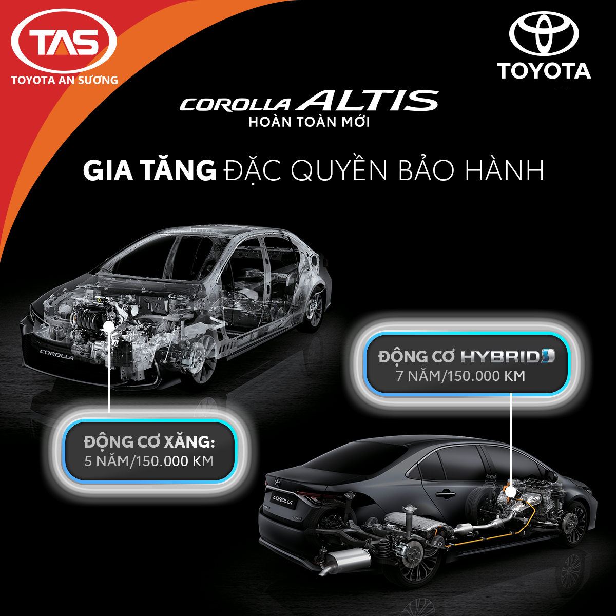 SẮM TOYOTA COROLLA ALTIS 2022, HƯỞNG ĐẶC QUYỀN GIA HẠN BẢO HÀNH CỰC CHẤT