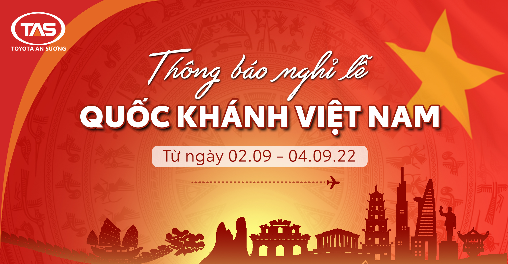 THÔNG BÁO NGHỈ LỄ QUỐC KHÁNH 02.09.2022